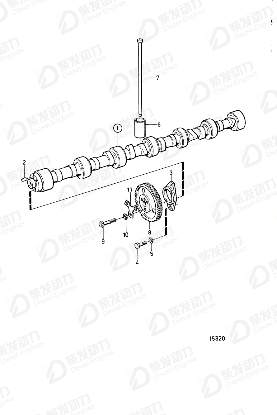 VOLVO Camshaft 478750 Drawing